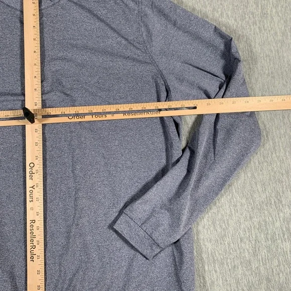 Stitch Sweater Mens XL Blue Heather Quarter Zip Golf Pullover Performance - Picture 8 of 12